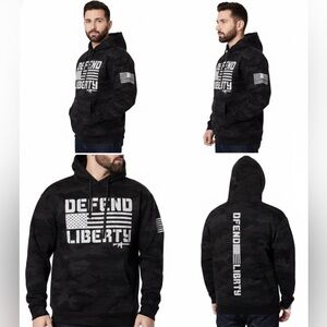 HOWITZER GREY/BLACK CAMO MENS HOODIE - NWT - S/M/XL